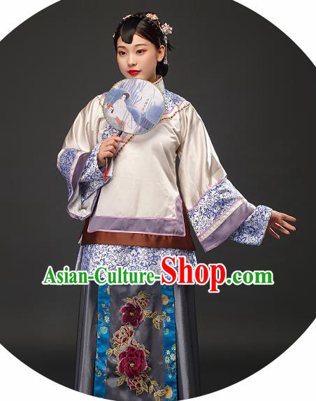 Chinese Traditional Qing Dynasty Patrician Lady Dress Ancient Young Mistress Costumes for Women Chinese Traditional Qing Dynasty Patrician Lady Dress Ancient Young Mistress Costumes for Women
