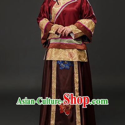 Chinese Drama Traditional Qing Dynasty Patrician Concubine Dress Ancient Rich Mistress Costumes for Women