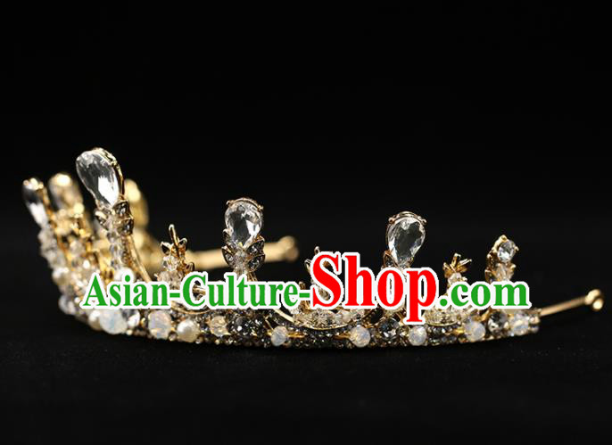 Handmade Wedding Crystal Royal Crown Princess Bride Hair Accessories for Women Handmade Wedding Crystal Royal Crown Princess Bride Hair Accessories for Women