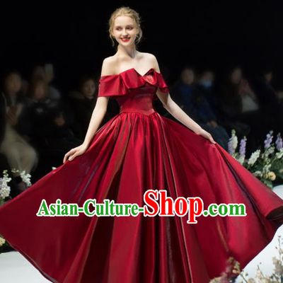 Custom Top Grade Off Shoulder Rosy Wedding Dress Bride Full Dress for Women