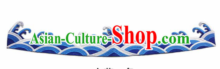Chinese Traditional Embroidery Waves Royalblue Applique Embroidered Patches Embroidering Cloth Accessories Chinese Traditional Embroidery Waves Royalblue Applique Embroidered Patches Embroidering Cloth Accessories