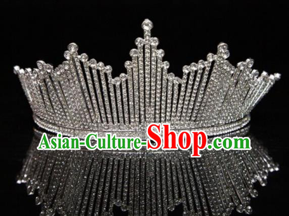 Handmade Wedding Zircon Royal Crown Princess Bride Hair Accessories for Women Handmade Wedding Zircon Royal Crown Princess Bride Hair Accessories for Women