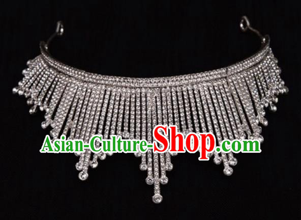 Handmade Wedding Zircon Royal Crown Princess Bride Hair Accessories for Women Handmade Wedding Zircon Royal Crown Princess Bride Hair Accessories for Women