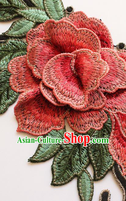 Traditional Chinese National Embroidery Peony Collar Applique Embroidered Patches Embroidering Cloth Accessories Traditional Chinese National Embroidery Peony Collar Applique Embroidered Patches Embroidering Cloth Accessories