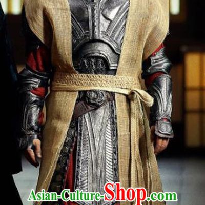 Chinese Historical Drama Ancient King of Li Novoland Eagle Flag Ying Wuyi Replica Costumes and Headpiece for Men