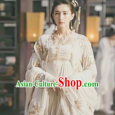 Chinese Ancient Royal Advisor of Hetang Kingdom Gong Yuyi Drama Novoland Eagle Flag Jiang Shuying Replica Costumes and Headpiece for Women