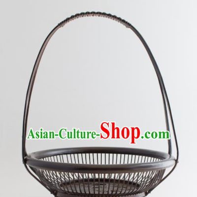 Chinese Handmade Bamboo Weaving Basket Traditional Cabas