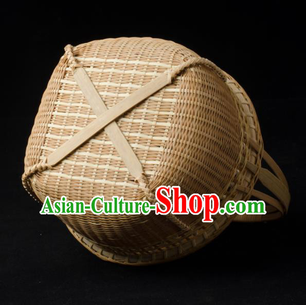 Chinese Handmade Bamboo Weaving Basket Traditional Food Cabas Chinese Handmade Bamboo Weaving Basket Traditional Food Cabas