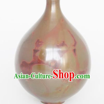 Chinese Handmade Copper Vase Traditional Bronze Jardiniere Craft Decoration
