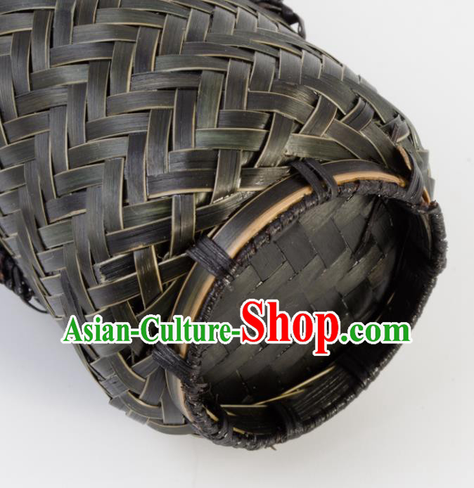 Chinese Handmade Bamboo Weaving Basket Traditional Vase Craft Chinese Handmade Bamboo Weaving Basket Traditional Vase Craft