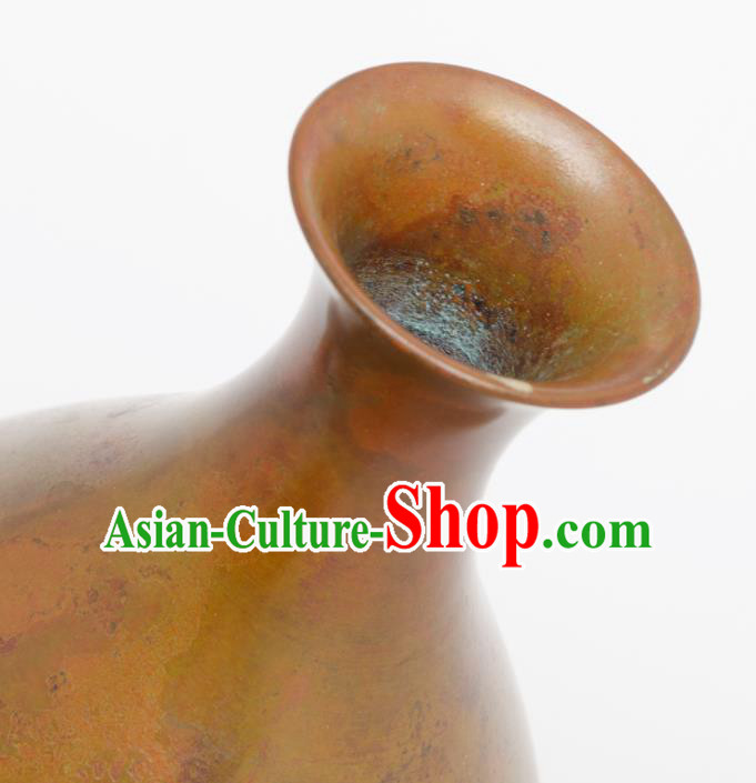 Chinese Handmade Copper Plum Vase Traditional Bronze Craft Decoration Chinese Handmade Copper Plum Vase Traditional Bronze Craft Decoration