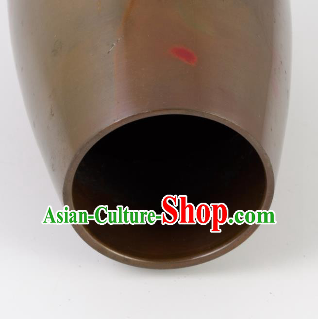 Chinese Handmade Bronze Vase Traditional Red Copper Craft Decoration Chinese Handmade Bronze Vase Traditional Red Copper Craft Decoration