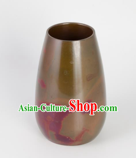 Chinese Handmade Bronze Vase Traditional Red Copper Craft Decoration Chinese Handmade Bronze Vase Traditional Red Copper Craft Decoration