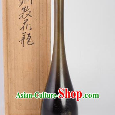 Chinese Handmade Bronze Flask Vase Traditional Copper Bottle Craft Decoration