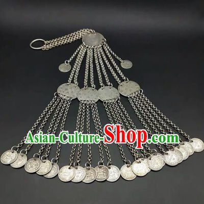 Chinese Handmade Traditional Miao Nationality Tassel Belt Ethnic Wedding Bride Waist Accessories for Women