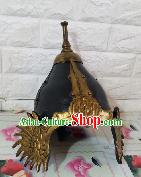 Chinese Handmade Traditional Tang Dynasty Helmet Ancient General Hat for Men Chinese Handmade Traditional Tang Dynasty Helmet Ancient General Hat for Men