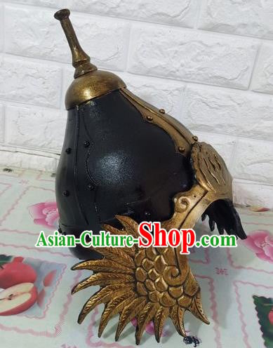 Chinese Handmade Traditional Tang Dynasty Helmet Ancient General Hat for Men Chinese Handmade Traditional Tang Dynasty Helmet Ancient General Hat for Men
