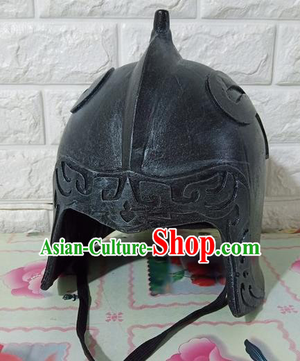 Chinese Handmade Traditional Han Dynasty Helmet Ancient General Hat for Men Chinese Handmade Traditional Han Dynasty Helmet Ancient General Hat for Men