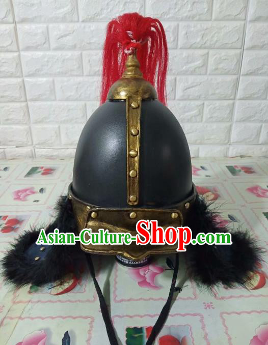 Chinese Handmade Traditional Ming Dynasty Soldier Helmet Ancient General Hat for Men Chinese Handmade Traditional Ming Dynasty Soldier Helmet Ancient General Hat for Men