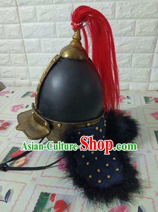 Chinese Handmade Traditional Ming Dynasty Soldier Helmet Ancient General Hat for Men Chinese Handmade Traditional Ming Dynasty Soldier Helmet Ancient General Hat for Men