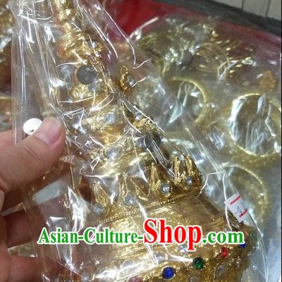 Traditional Thailand Crown Classical Tower Headdress Handmade Thai Hat
