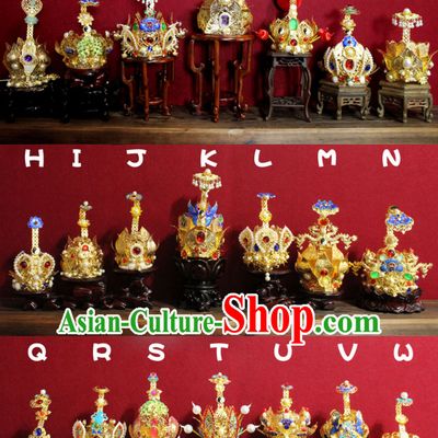 Traditional Chinese Crown Classical Tower Headdress Handmade China Hat