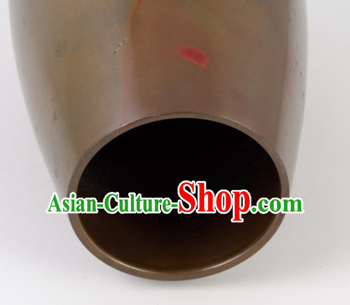 Chinese Handmade Bronze Vase Traditional Red Copper Craft Decoration Chinese Handmade Bronze Vase Traditional Red Copper Craft Decoration