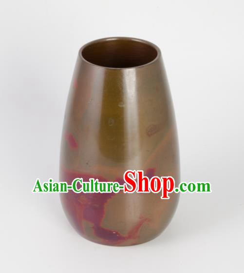 Chinese Handmade Bronze Vase Traditional Red Copper Craft Decoration Chinese Handmade Bronze Vase Traditional Red Copper Craft Decoration