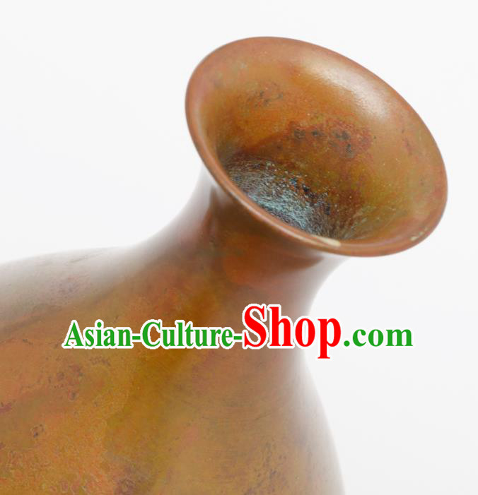 Chinese Handmade Bronze Plum Vase Traditional Red Copper Craft Decoration Chinese Handmade Bronze Plum Vase Traditional Red Copper Craft Decoration