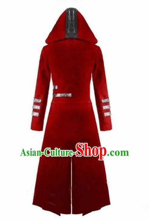 European Medieval Traditional Costume Europe Court Red Coat for Men European Medieval Traditional Costume Europe Court Red Coat for Men