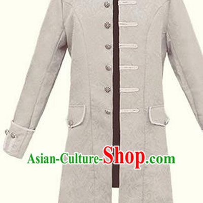 European Medieval Traditional Patrician Costume Europe Prince White Coat for Men