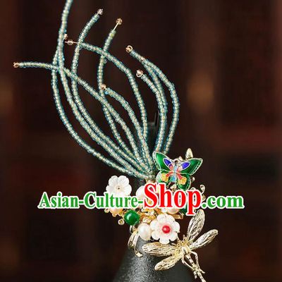 Chinese Traditional Cloisonne Butterfly Hair Claw Bride Handmade Hairpins Wedding Hair Accessories for Women