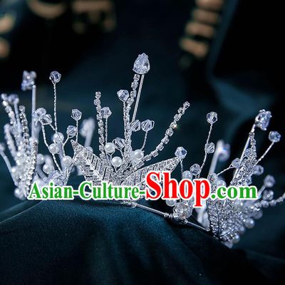Top Grade Bride Crystal Royal Crown Wedding Hair Accessories for Women