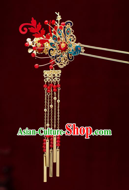 Top Chinese Traditional Wedding Hair Comb Bride Handmade Hairpins Hair Accessories Complete Set Top Chinese Traditional Wedding Hair Comb Bride Handmade Hairpins Hair Accessories Complete Set