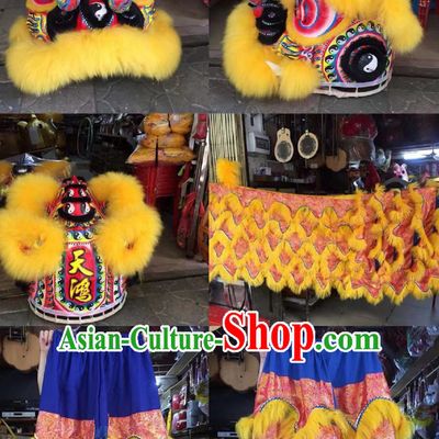 Traditional Chinese Southern Lion Dance Costume Full Set