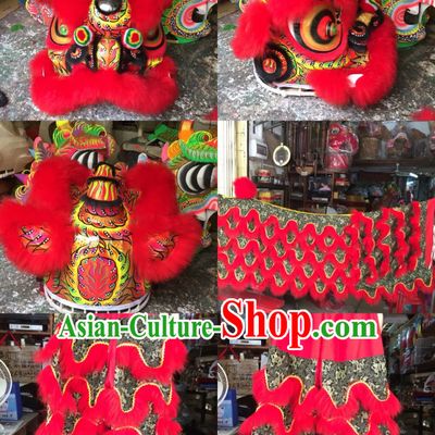 Chinese New Year Traditional Chinese Southern Lion Dance Lion Dancing Costume Full Set