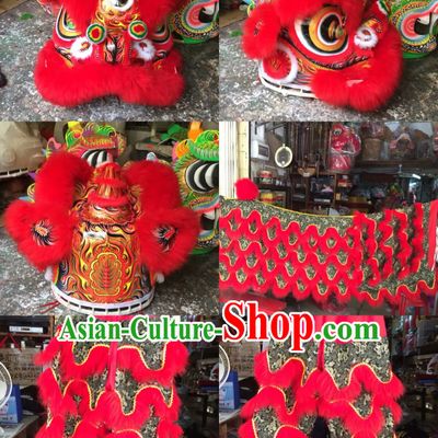 Chinese Lunar New Year Traditional Chinese Southern Lion Dance Lion Dancing Costume Full Set
