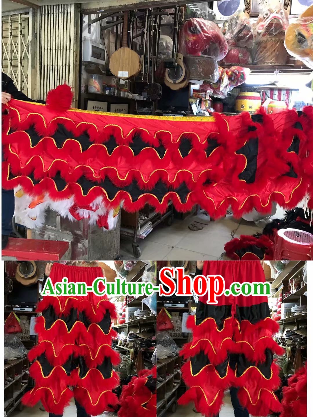 Traditional Fut San Lion Dance Costume  Complete Sets