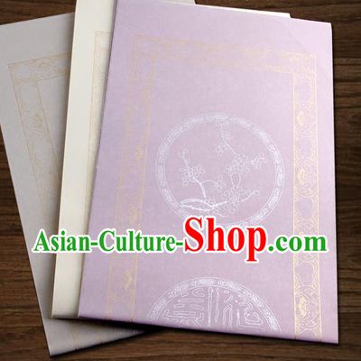 Traditional Chinese Classical Pattern Scroll Paper Handmade Calligraphy Xuan Paper Couplet Craft
