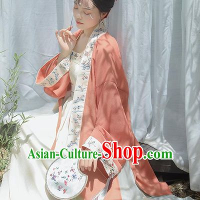 Chinese Ancient Imperial Consort Garment Song Dynasty Court Women Dress Traditional Hanfu Costumes BeiZi Top and Skirt Full Set