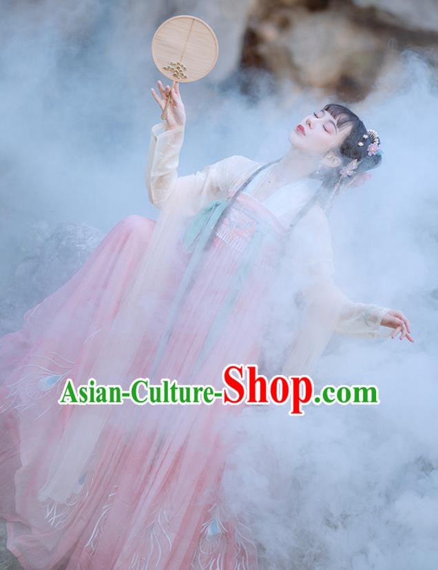 Chinese Ancient Peri Costumes Traditional Hanfu Dress Tang Dynasty Princess Garment Chinese Ancient Peri Costumes Traditional Hanfu Dress Tang Dynasty Princess Garment