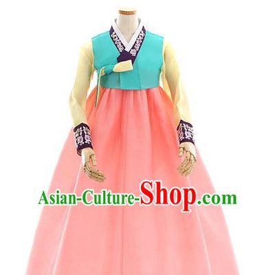 Korean Bride Green Blouse and Pink Dress Korea Fashion Costumes Traditional Wedding Hanbok Festival Apparels for Women