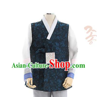 Asian Korea Men Vest Shirt and Pants Korean Wedding Fashion Traditional Apparels Hanbok Bridegroom Costumes