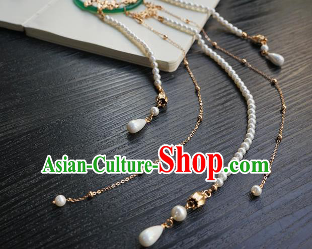 Handmade Chinese Women Jade Waist Accessories Classical Hanfu Pearls Tassel Belt Pendant Handmade Chinese Women Jade Waist Accessories Classical Hanfu Pearls Tassel Belt Pendant