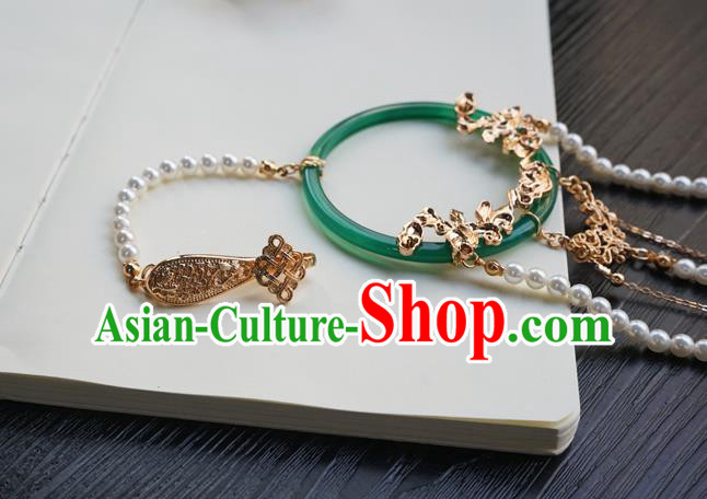 Handmade Chinese Women Jade Waist Accessories Classical Hanfu Pearls Tassel Belt Pendant Handmade Chinese Women Jade Waist Accessories Classical Hanfu Pearls Tassel Belt Pendant