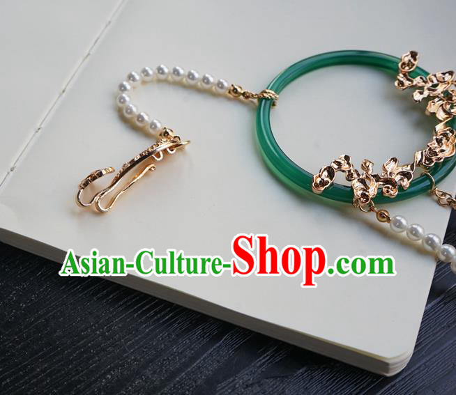 Handmade Chinese Women Jade Waist Accessories Classical Hanfu Pearls Tassel Belt Pendant Handmade Chinese Women Jade Waist Accessories Classical Hanfu Pearls Tassel Belt Pendant