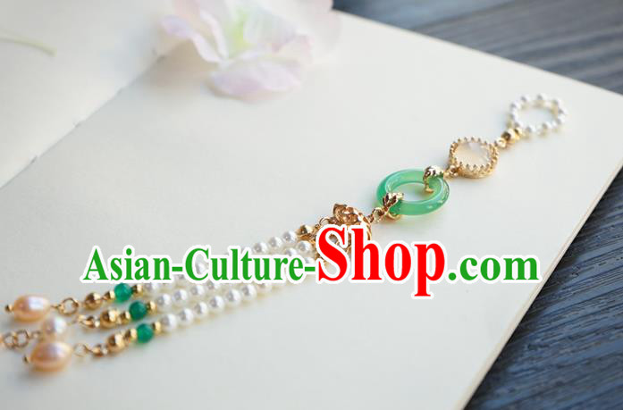 Chinese Classical Jewelry Accessories Ancient Hanfu Green Ring Brooch Beads Tassel Pendant Chinese Classical Jewelry Accessories Ancient Hanfu Green Ring Brooch Beads Tassel Pendant