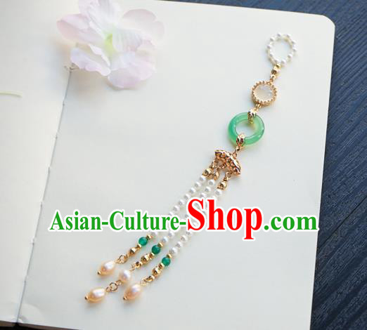 Chinese Classical Jewelry Accessories Ancient Hanfu Green Ring Brooch Beads Tassel Pendant Chinese Classical Jewelry Accessories Ancient Hanfu Green Ring Brooch Beads Tassel Pendant