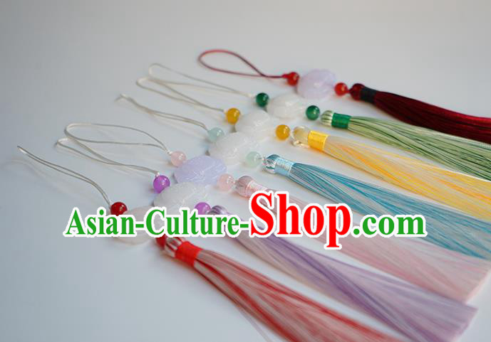 Chinese Classical Waist Accessories Ancient Hanfu White Lotus Tassel Pendant Chinese Classical Waist Accessories Ancient Hanfu White Lotus Tassel Pendant
