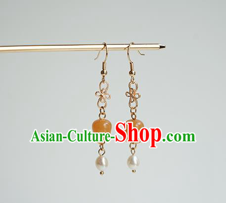 Handmade Chinese Classical Convallaria Ear Accessories Ancient Women Hanfu Earrings Handmade Chinese Classical Convallaria Ear Accessories Ancient Women Hanfu Earrings